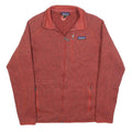 PATAGONIA Womens Red Zip Jacket M Polyester Blend Plain Casual Outdoor Warm