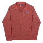 PATAGONIA Womens Red Zip Jacket M Polyester Blend Plain Casual Outdoor Warm