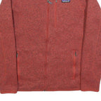 PATAGONIA Womens Red Zip Jacket M Polyester Blend Plain Casual Outdoor Warm