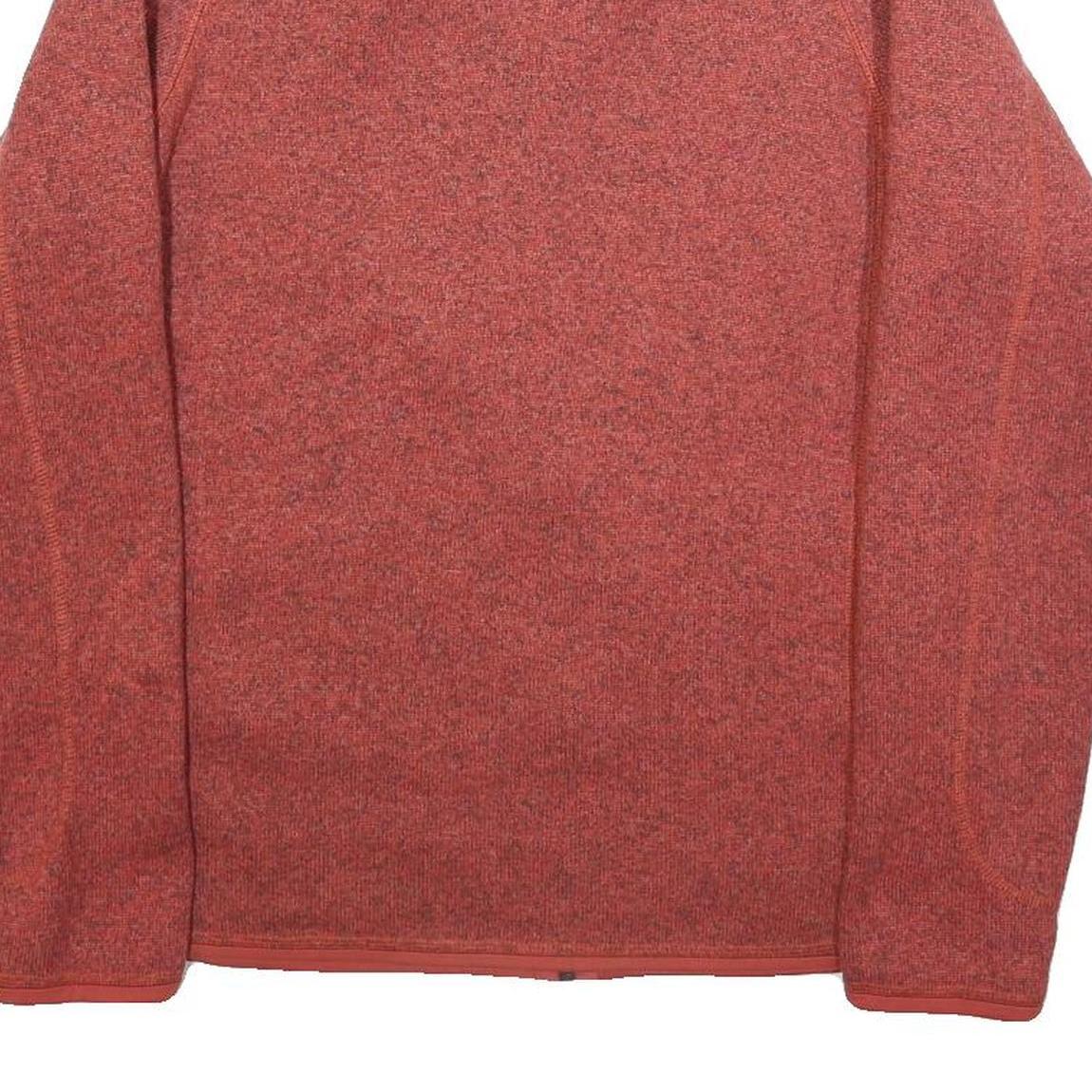 PATAGONIA Womens Red Zip Jacket M Polyester Blend Plain Casual Outdoor Warm