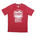 ADIDAS Mens Red Indy Ultimate 2017 Graphic T-Shirt L Crew Neck Short Sleeve