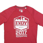 ADIDAS Mens Red Indy Ultimate 2017 Graphic T-Shirt L Crew Neck Short Sleeve