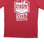 ADIDAS Mens Red Indy Ultimate 2017 Graphic T-Shirt L Crew Neck Short Sleeve