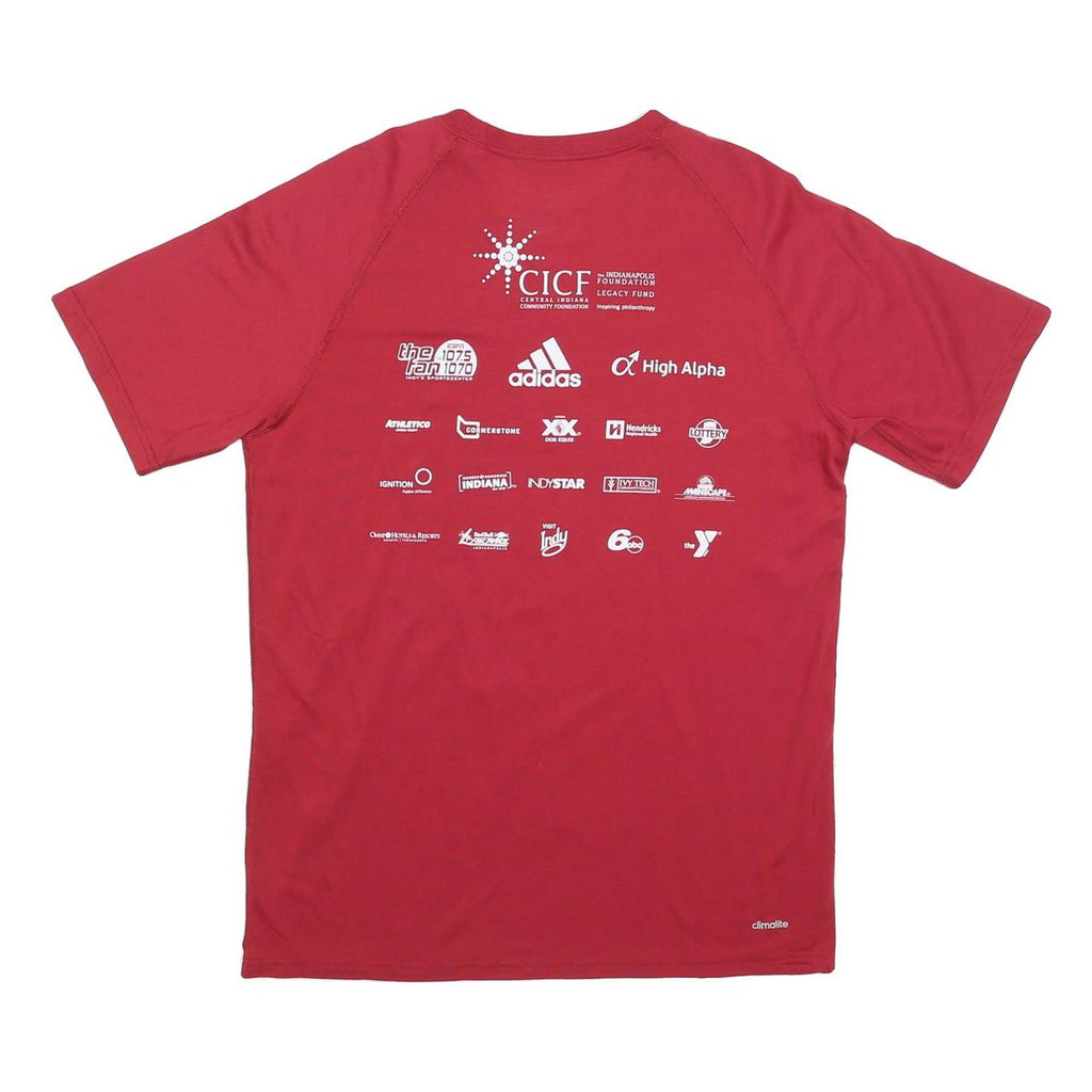 ADIDAS Mens Red Indy Ultimate 2017 Graphic T-Shirt L Crew Neck Short Sleeve