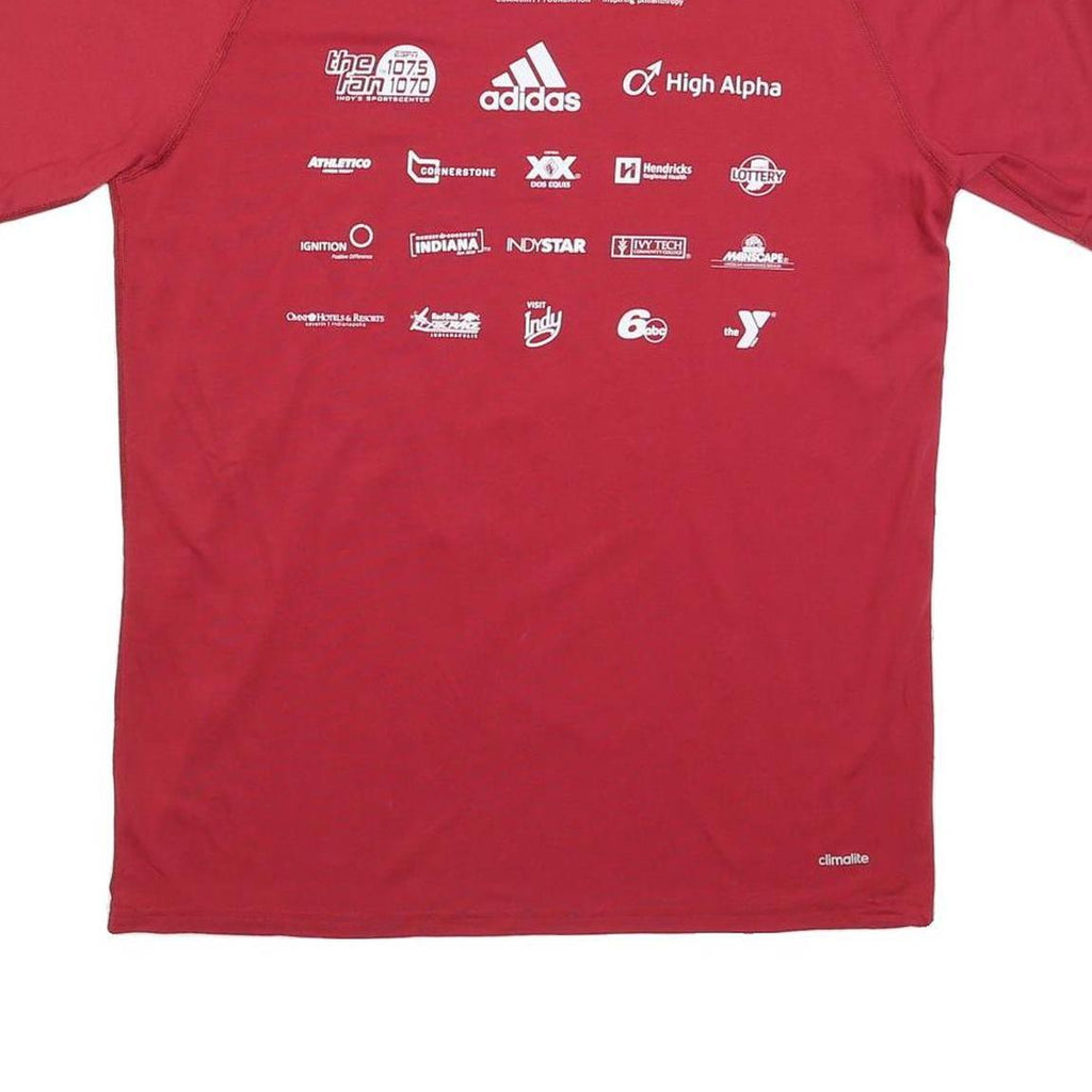 ADIDAS Mens Red Indy Ultimate 2017 Graphic T-Shirt L Crew Neck Short Sleeve