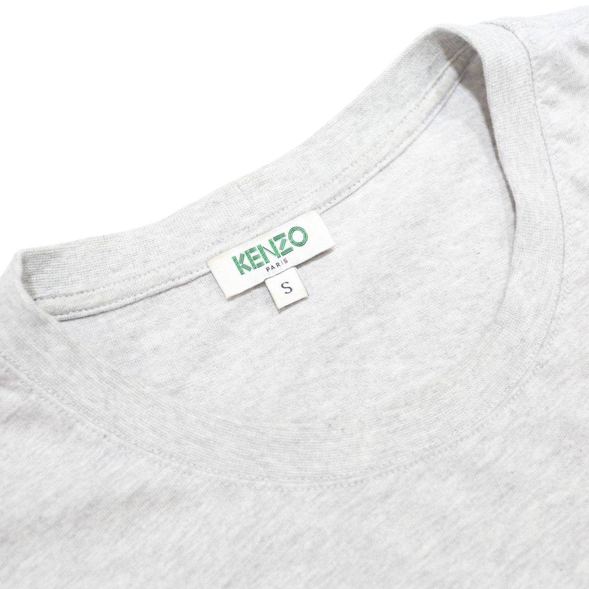 KENZO Mens Grey Graphic T-Shirt S Short Sleeve Crew Neck Cotton Paris