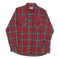 WRANGLER Mens Red & Black Plaid Cotton Blend Shirt S Classic Fit Casual Workwear