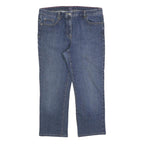 NAUTICA Womens Jeans Blue Regular Straight Denim Medium W34 L24 Zip Cotton Blend