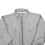 KAELIN Womens Grey Nylon Jacket S Zip Plain Lightweight Polyester