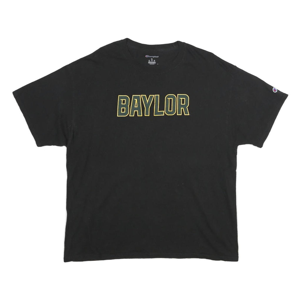 CHAMPION Mens Black Baylor Graphic T-Shirt XL Short Sleeve Crew Neck Collegiate