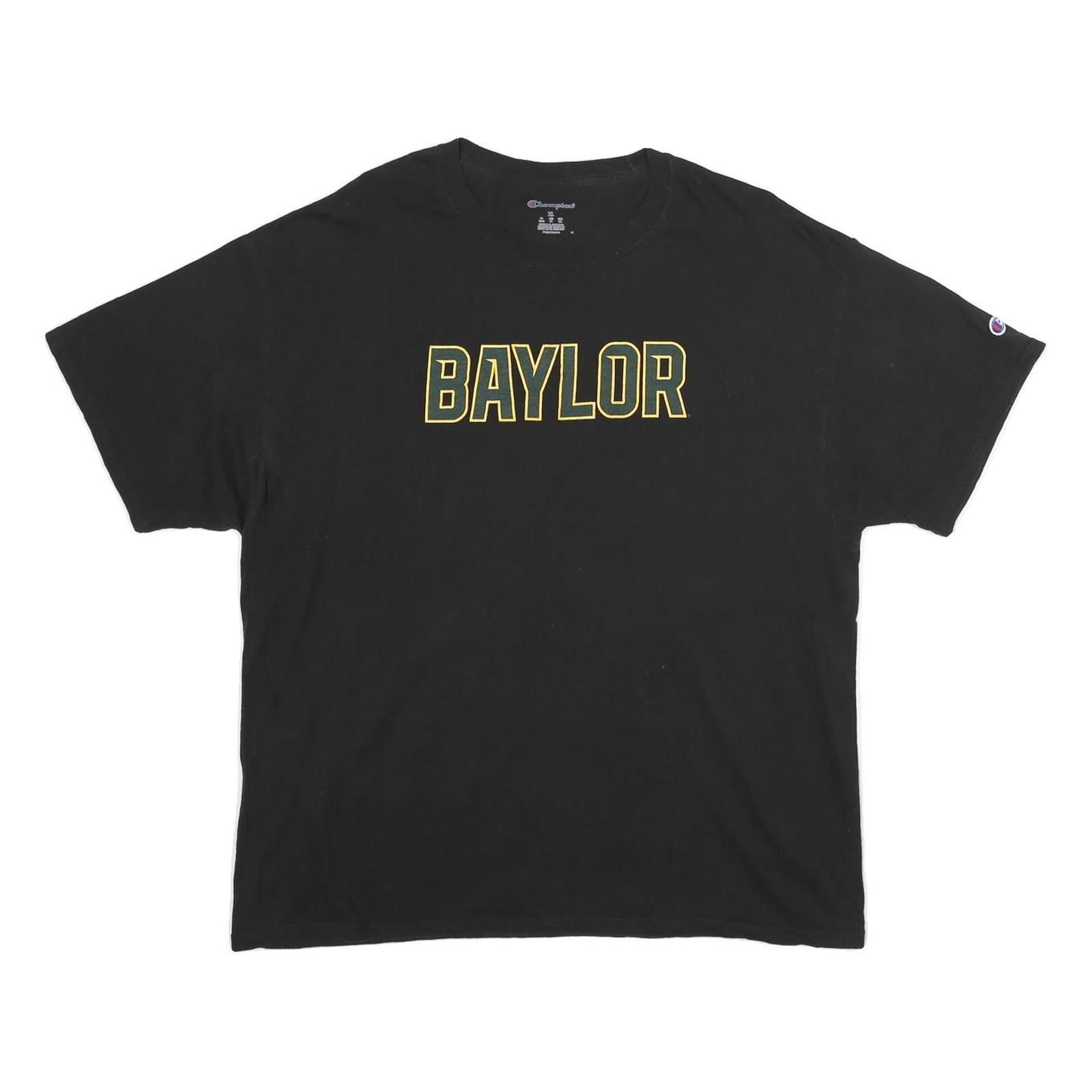 CHAMPION Mens Black Baylor Graphic T-Shirt XL Short Sleeve Crew Neck Collegiate