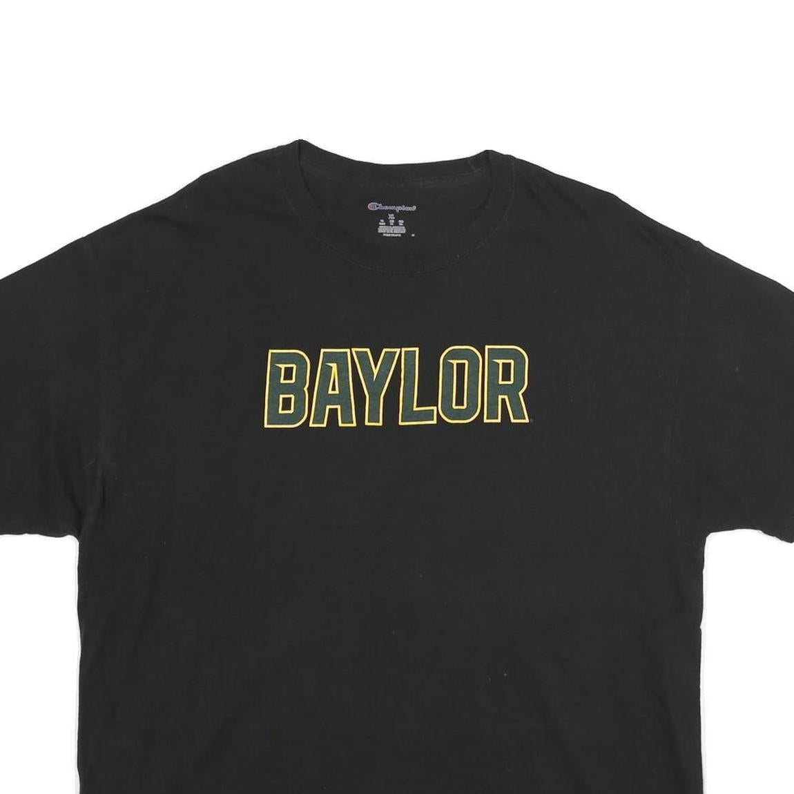 CHAMPION Mens Black Baylor Graphic T-Shirt XL Short Sleeve Crew Neck Collegiate