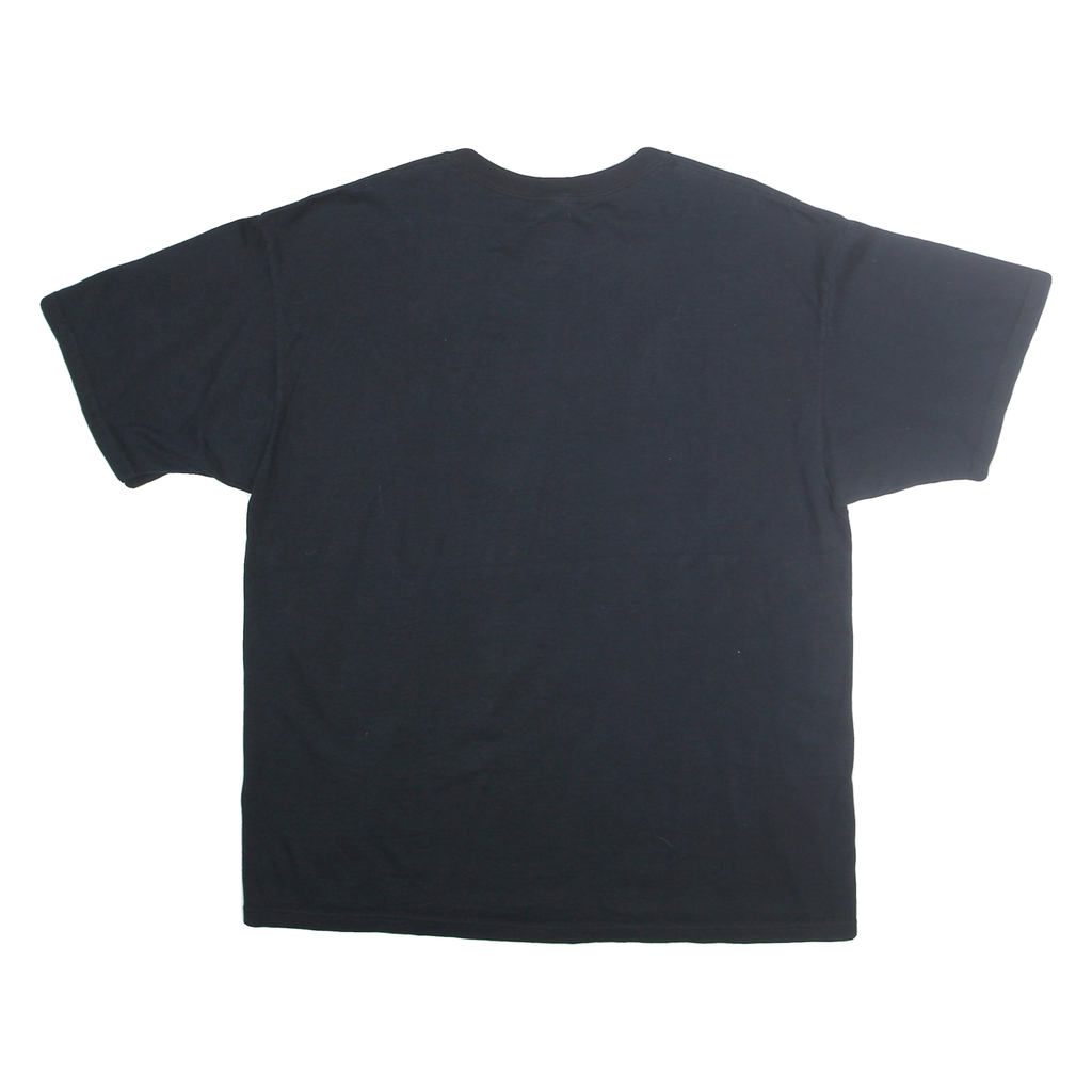 Russsel Mens Black Lindenwood University Cycling Graphic T-Shirt XL Crew Neck