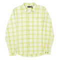 MAMMUT Mens Yellow & White Checked Shirt M Lightweight Outdoor Polyamide Blend