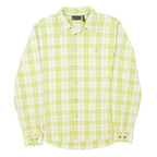 MAMMUT Mens Yellow & White Checked Shirt M Lightweight Outdoor Polyamide Blend