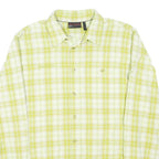 MAMMUT Mens Yellow & White Checked Shirt M Lightweight Outdoor Polyamide Blend