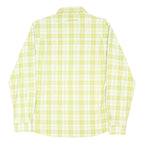 MAMMUT Mens Yellow & White Checked Shirt M Lightweight Outdoor Polyamide Blend