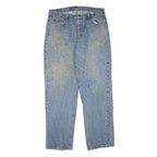 CARHARTT Mens Jeans Blue Regular Straight Denim Medium W38 L34 Classic Zip