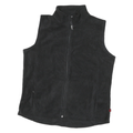 WOOLRICH Womens Black Sleeveless Zip Jacket L Polyester Blend Casual Outerwear
