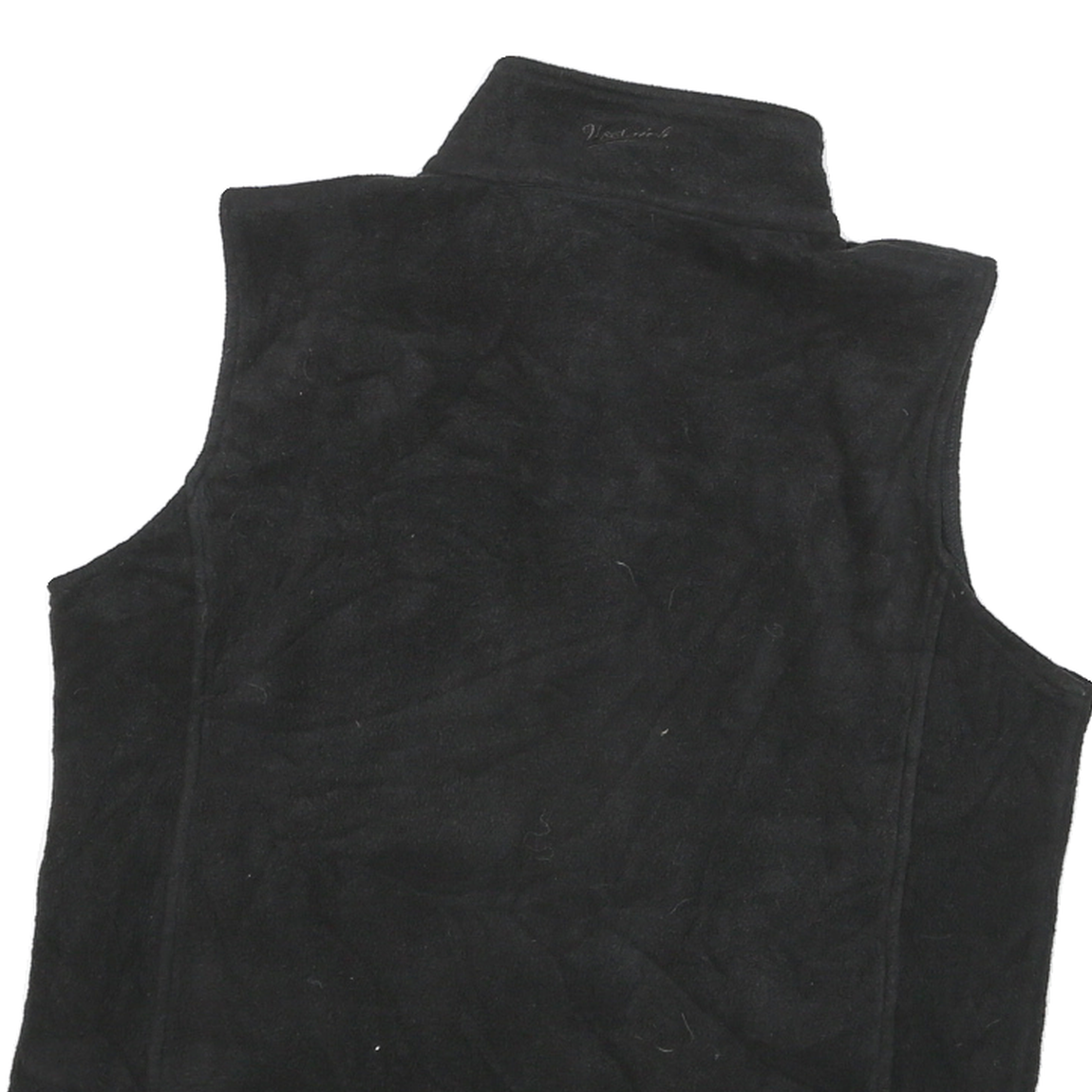 WOOLRICH Womens Black Sleeveless Zip Jacket L Polyester Blend Casual Outerwear