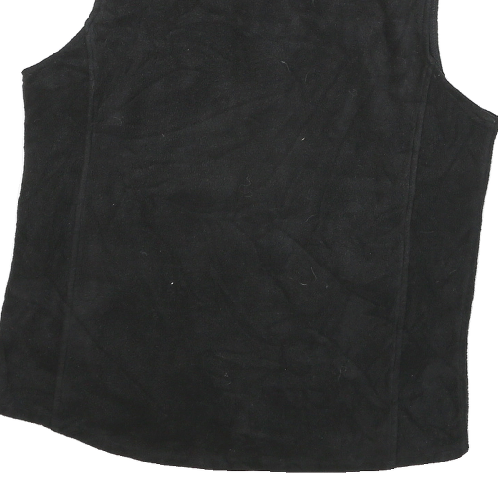 WOOLRICH Womens Black Sleeveless Zip Jacket L Polyester Blend Casual Outerwear