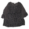 GHOST Womens Printed Blouse Black Crazy Pattern L