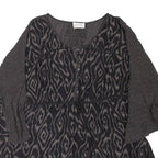 GHOST Womens Printed Blouse Black Crazy Pattern L