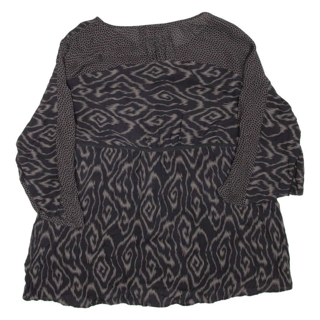 GHOST Womens Printed Blouse Black Crazy Pattern L