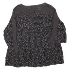 GHOST Womens Printed Blouse Black Crazy Pattern L