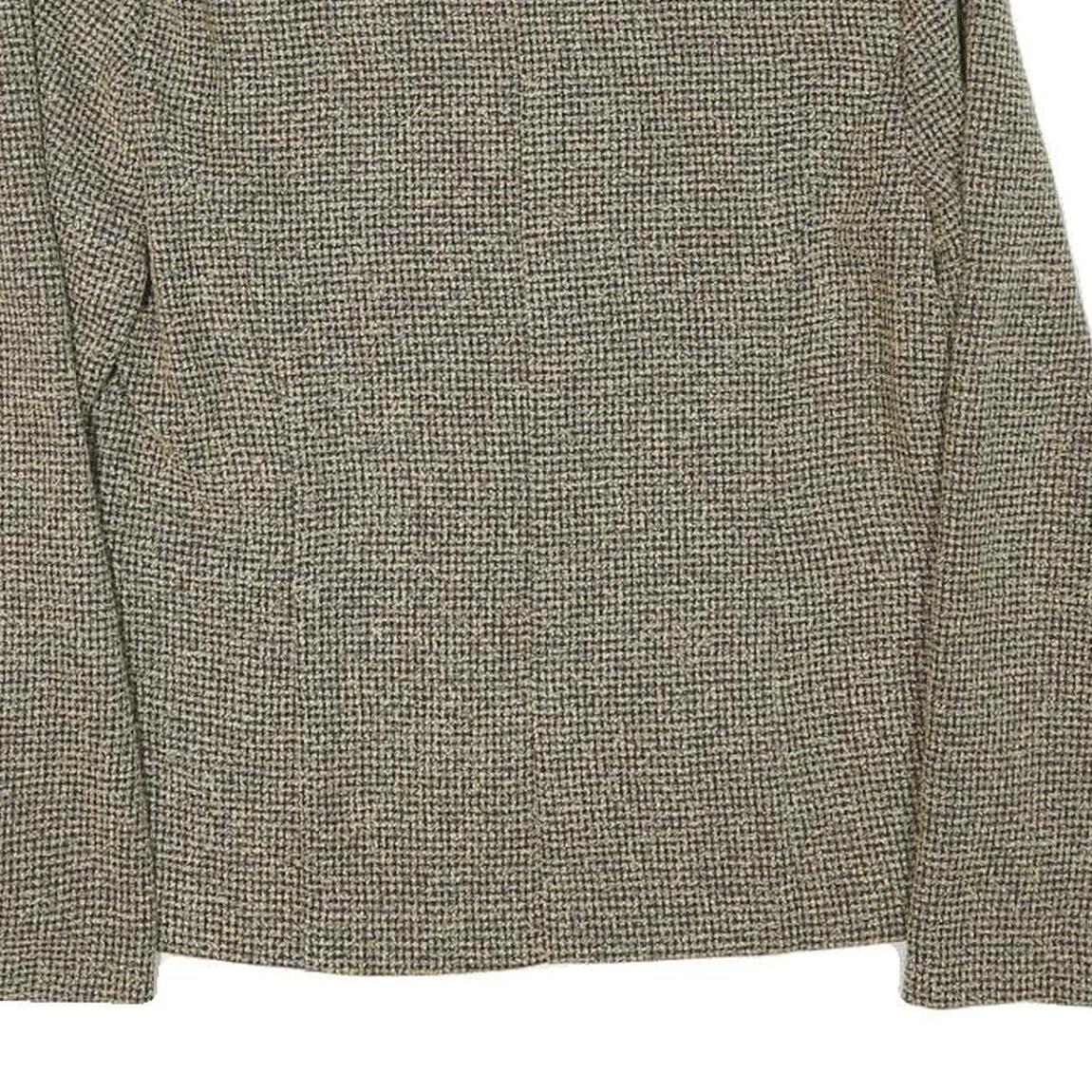 MISS DORHY Womens Brown & Cream Textured Jacket S Polyester Blend Button Closure