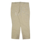 CARHARTT Mens Jeans Beige Relaxed Straight Denim W38 L30 Workwear Durable