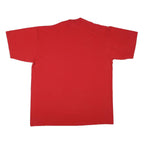 DISNEY Mens Red Mickey Graphic T-Shirt One Size Short Sleeve Crew Neck Casual