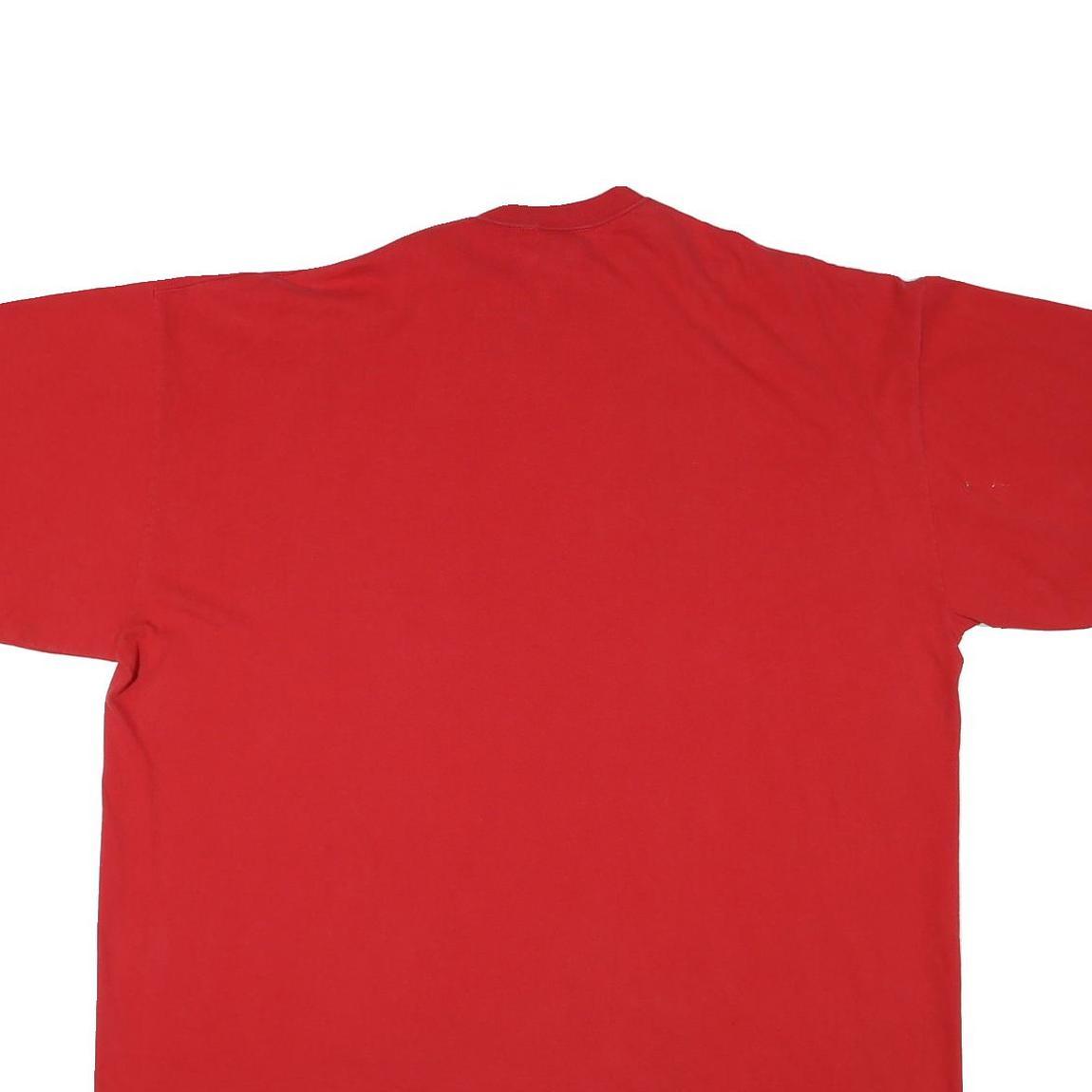 DISNEY Mens Red Mickey Graphic T-Shirt One Size Short Sleeve Crew Neck Casual