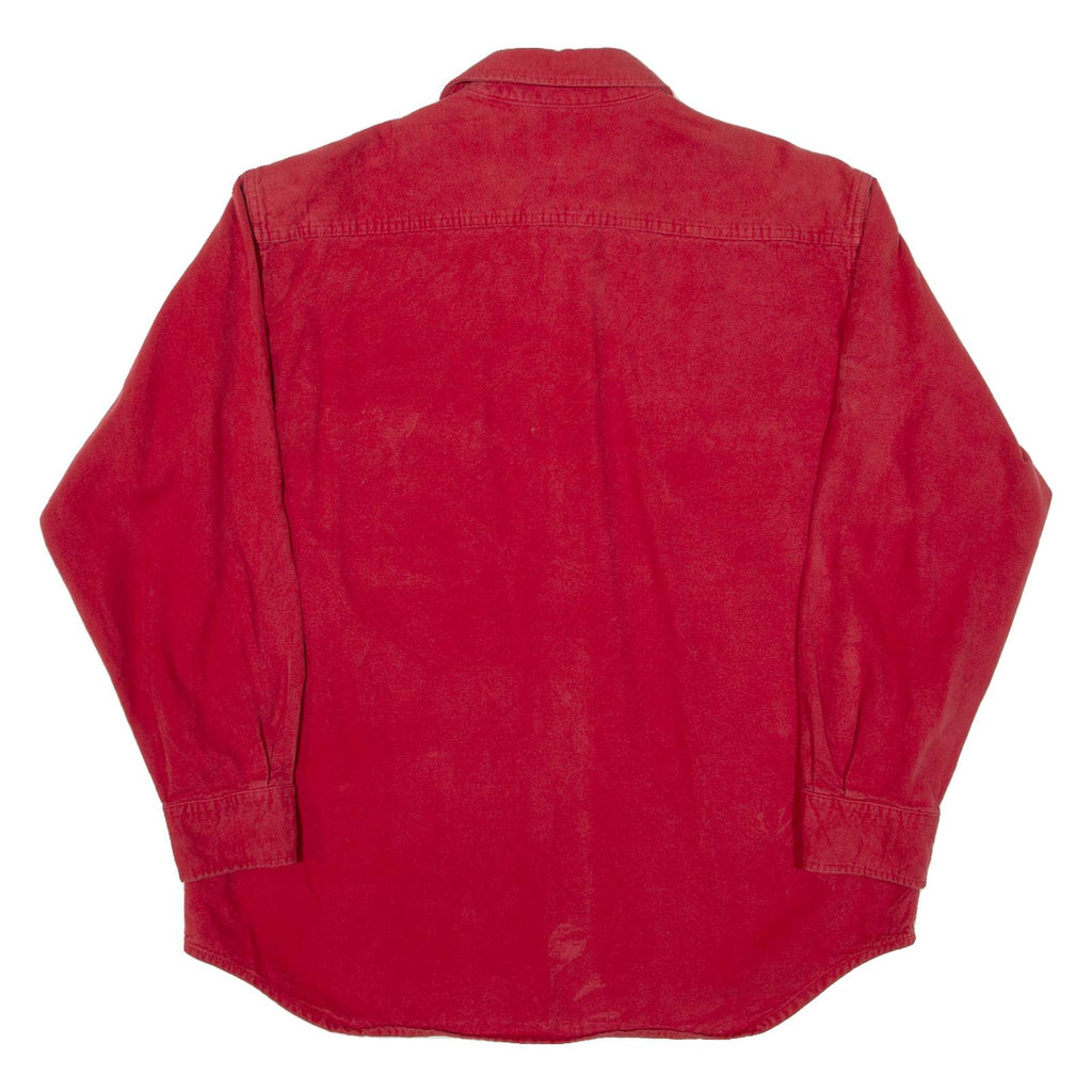ST JOHNS BAY Mens Plain Shirt Red Long Sleeve L
