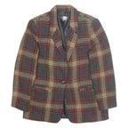 REQUIREMENTS Petite Womens Blazer Jacket Grey Wool Check UK 8
