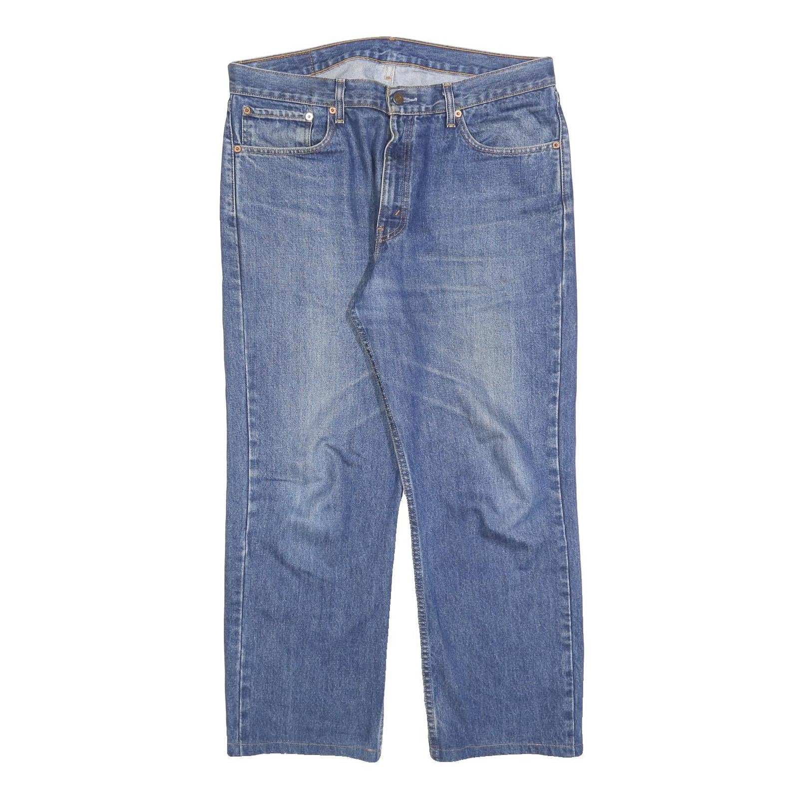 LEVI'S 751 02 Mens Jeans Blue Regular Straight Denim Medium W36 L27 Classic Fit