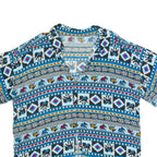 Mens Shirt Blue Fair Isle M