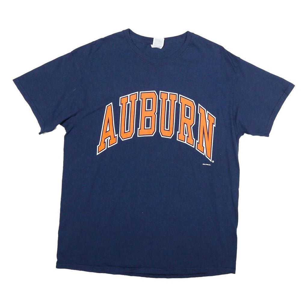 DELTA Mens Blue Auburn Graphic T-Shirt M Short Sleeve Crew Neck Sportswear