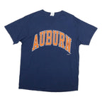DELTA Mens Blue Auburn Graphic T-Shirt M Short Sleeve Crew Neck Sportswear