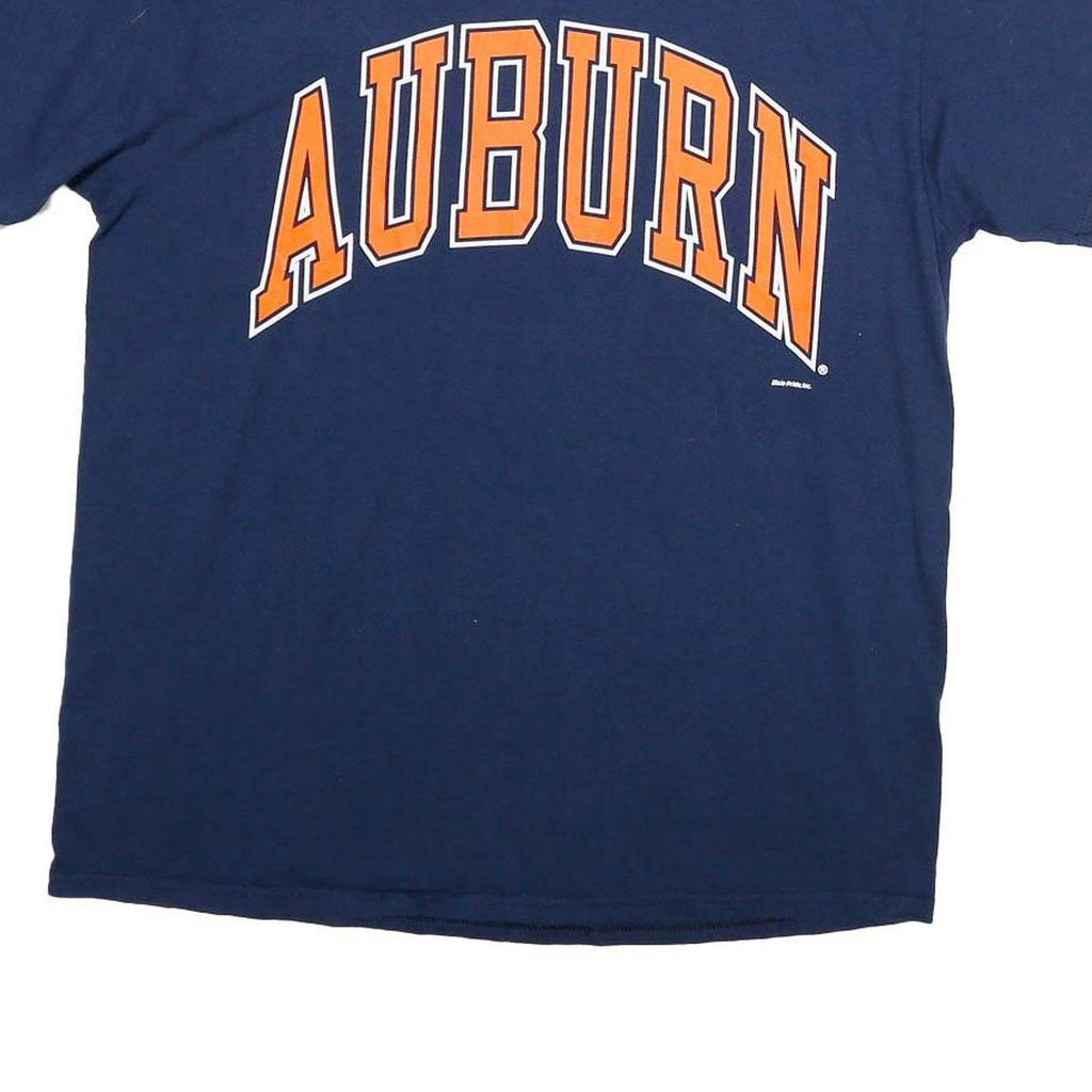 DELTA Mens Blue Auburn Graphic T-Shirt M Short Sleeve Crew Neck Sportswear