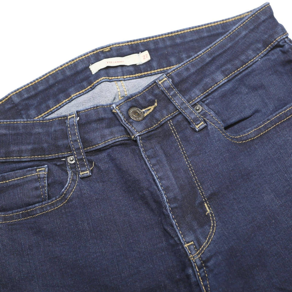 LEVI'S 711 Womens Jeans Blue Slim Skinny Denim W27 L32 Classic Fit Zip