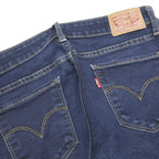 LEVI'S 711 Womens Jeans Blue Slim Skinny Denim W27 L32 Classic Fit Zip