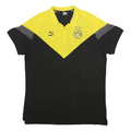PUMA Mens Yellow & Black BVB 09 Short Sleeve Polo Shirt 2XL Cotton Blend