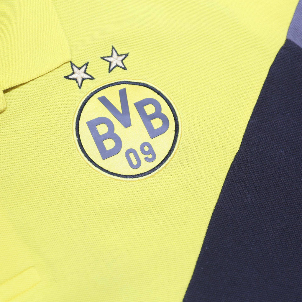 PUMA Mens Yellow & Black BVB 09 Short Sleeve Polo Shirt 2XL Cotton Blend