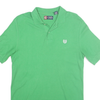 CHAPS Mens Green Polo Shirt S Short Sleeve Cotton Basic Casual