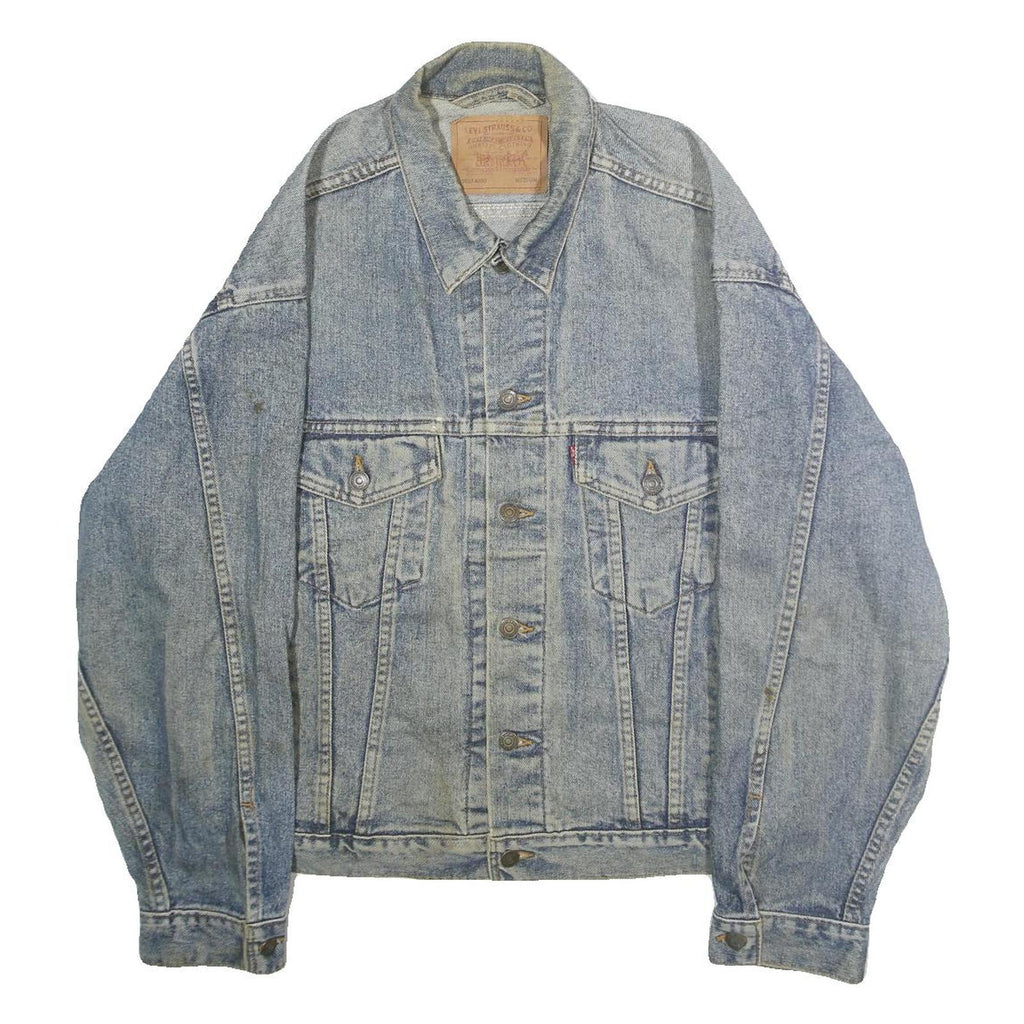 LEVI'S Mens Blue Denim Button Jacket M Cotton Classic Casual Vintage