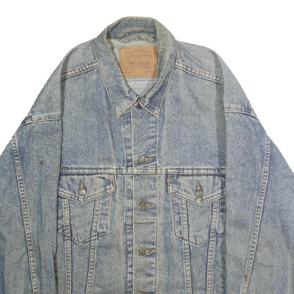 LEVI'S Mens Blue Denim Button Jacket M Cotton Classic Casual Vintage