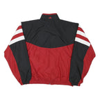 ADIDAS Mens Black & Red Track Jacket L Polyester Blend Zip Athletic Sportswear