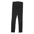 LEVI'S Womens Slim Black Skinny Denim Medium Wash W25 L29 Cotton Blend Zip Jeans