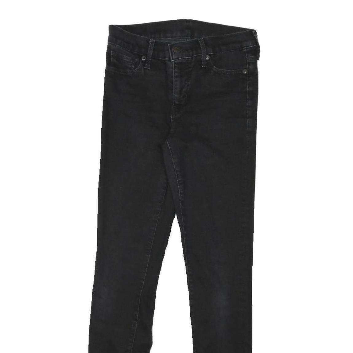 LEVI'S Womens Slim Black Skinny Denim Medium Wash W25 L29 Cotton Blend Zip Jeans